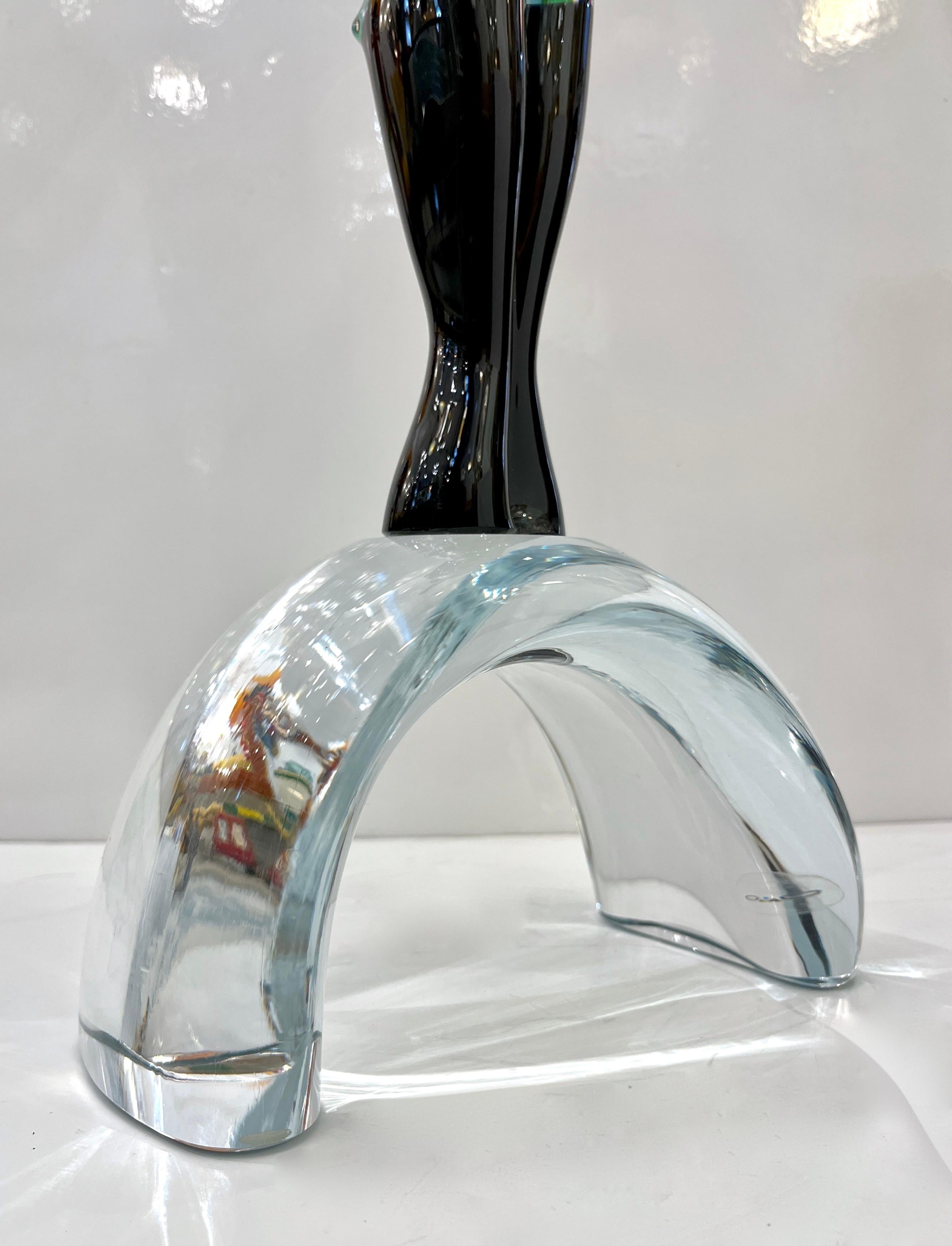 1980er Jahre Italienisches Buntes Murano Glas Set 3 Balletttänzerinnen für Cosulich Interiors im Angebot 4