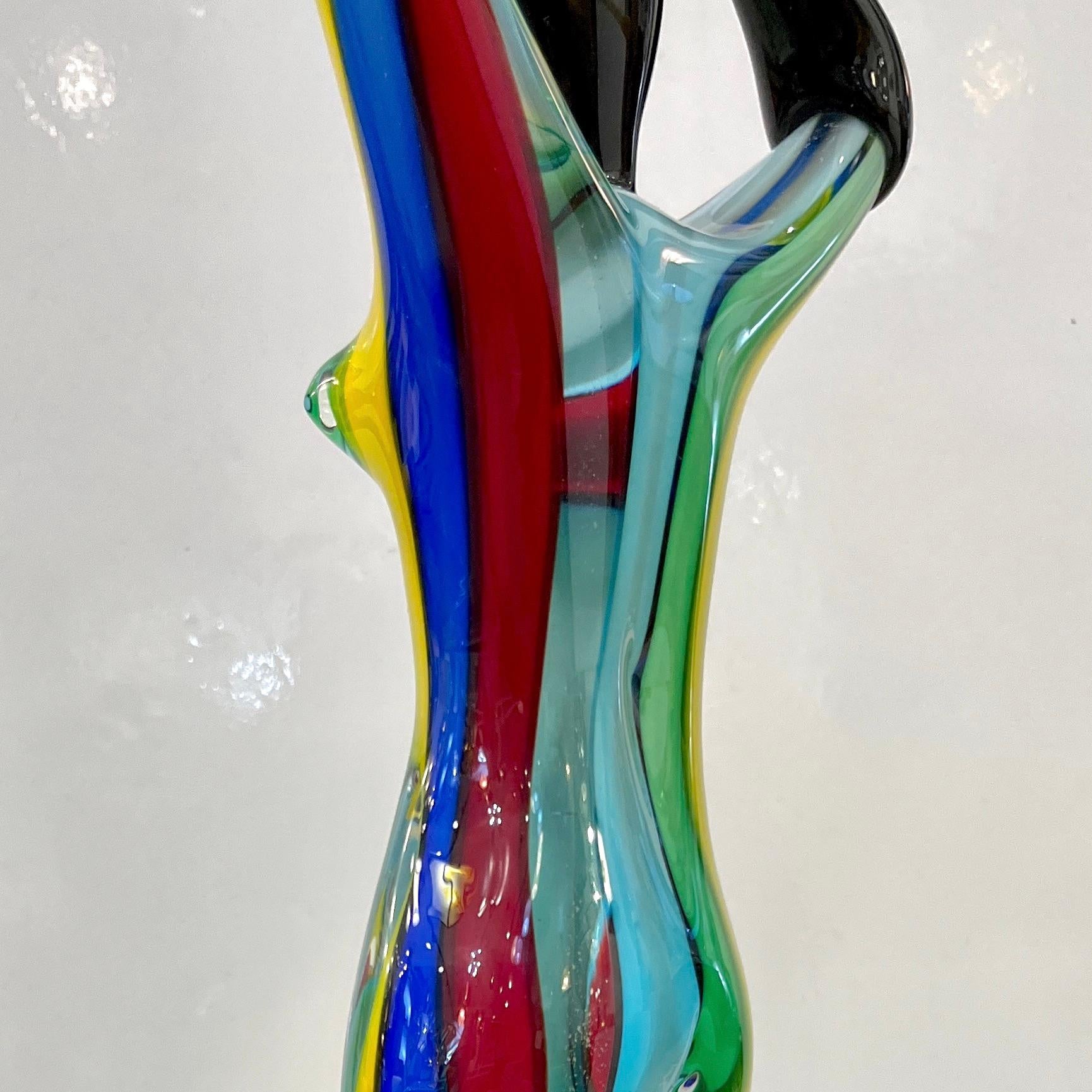 1980er Jahre Italienisches Buntes Murano Glas Set 3 Balletttänzerinnen für Cosulich Interiors im Angebot 5