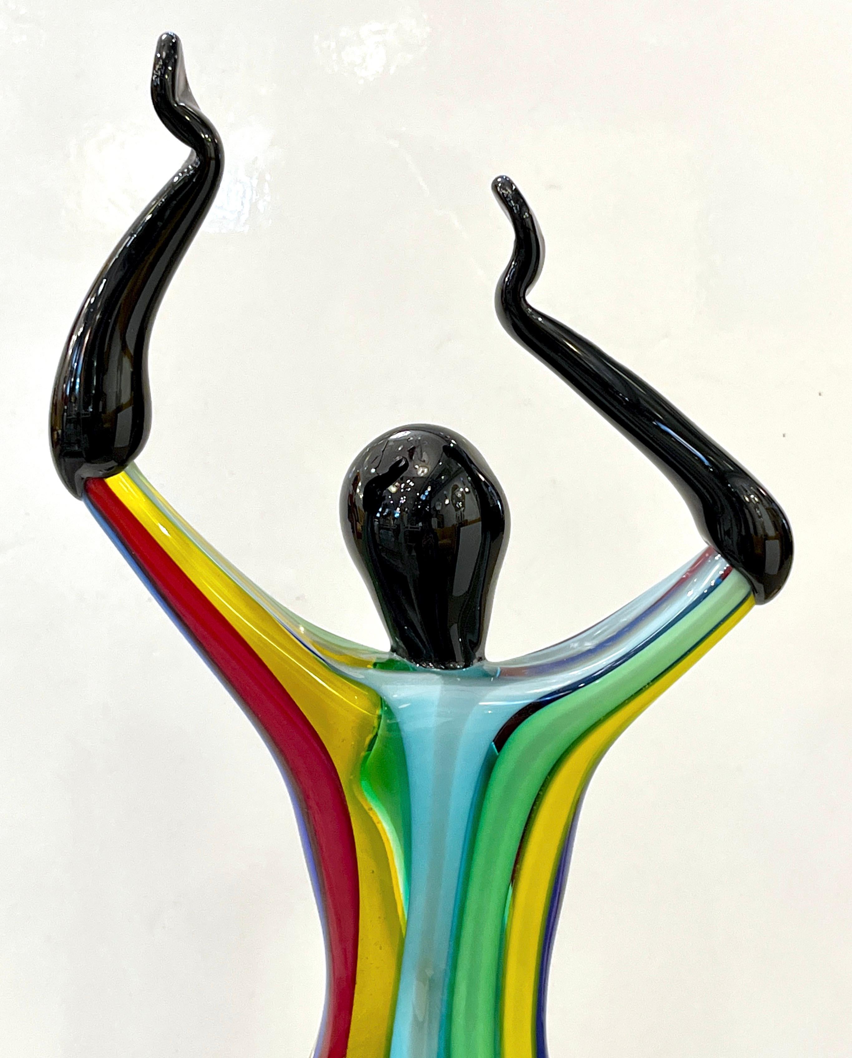 1980er Jahre Italienisches Buntes Murano Glas Set 3 Balletttänzerinnen für Cosulich Interiors im Zustand „Gut“ im Angebot in New York, NY
