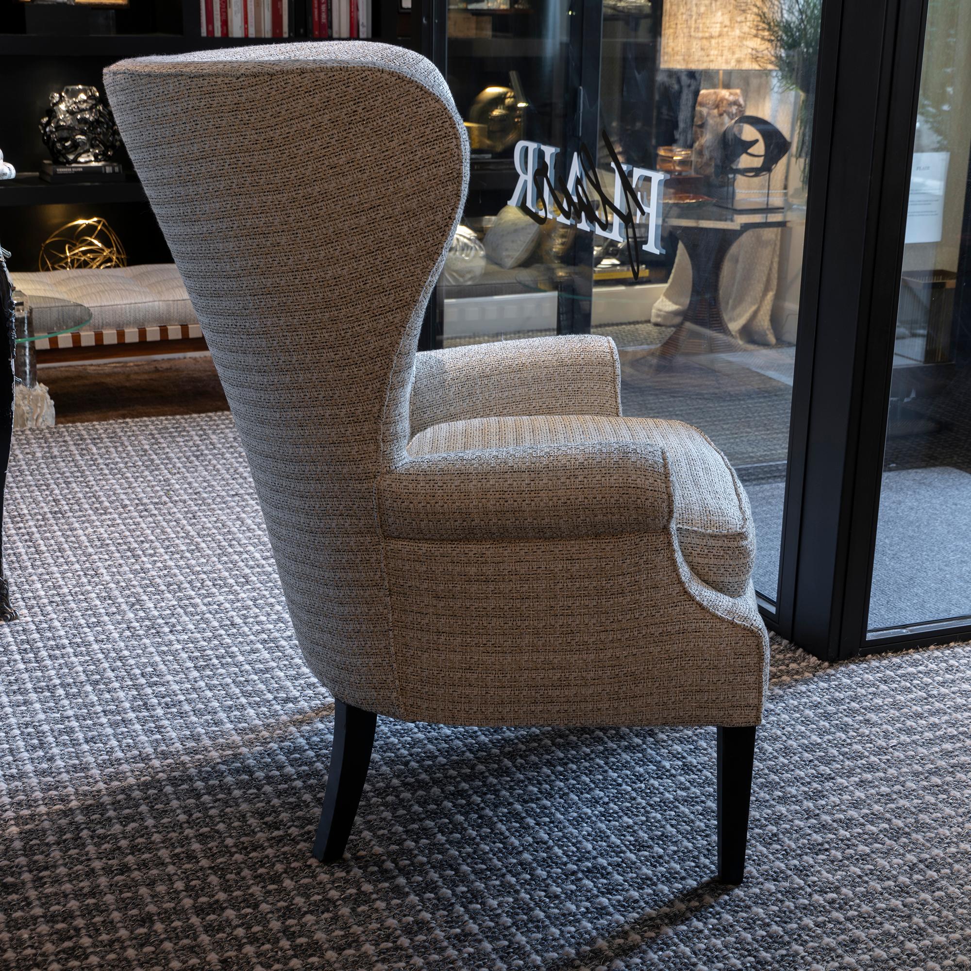 1980s Italian De Padova Armchair, White Wowen Fabric In Good Condition In Firenze, IT