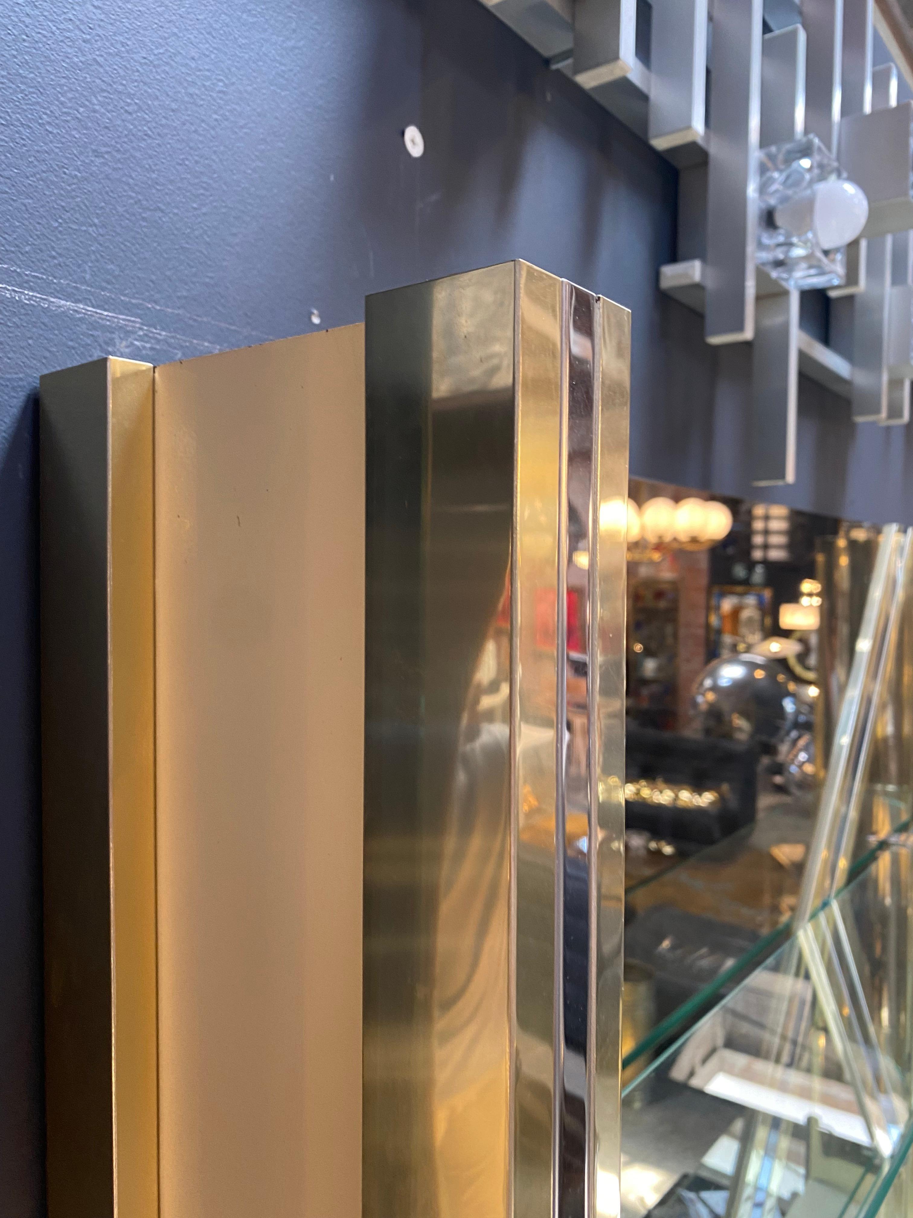 1980s Italian Dry Bar in Chrome and Brass Attributed to Willy Rizzo 5