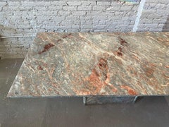 1980s Italian Fior Di Pesco Marble Postmodern Vintage Dining Table