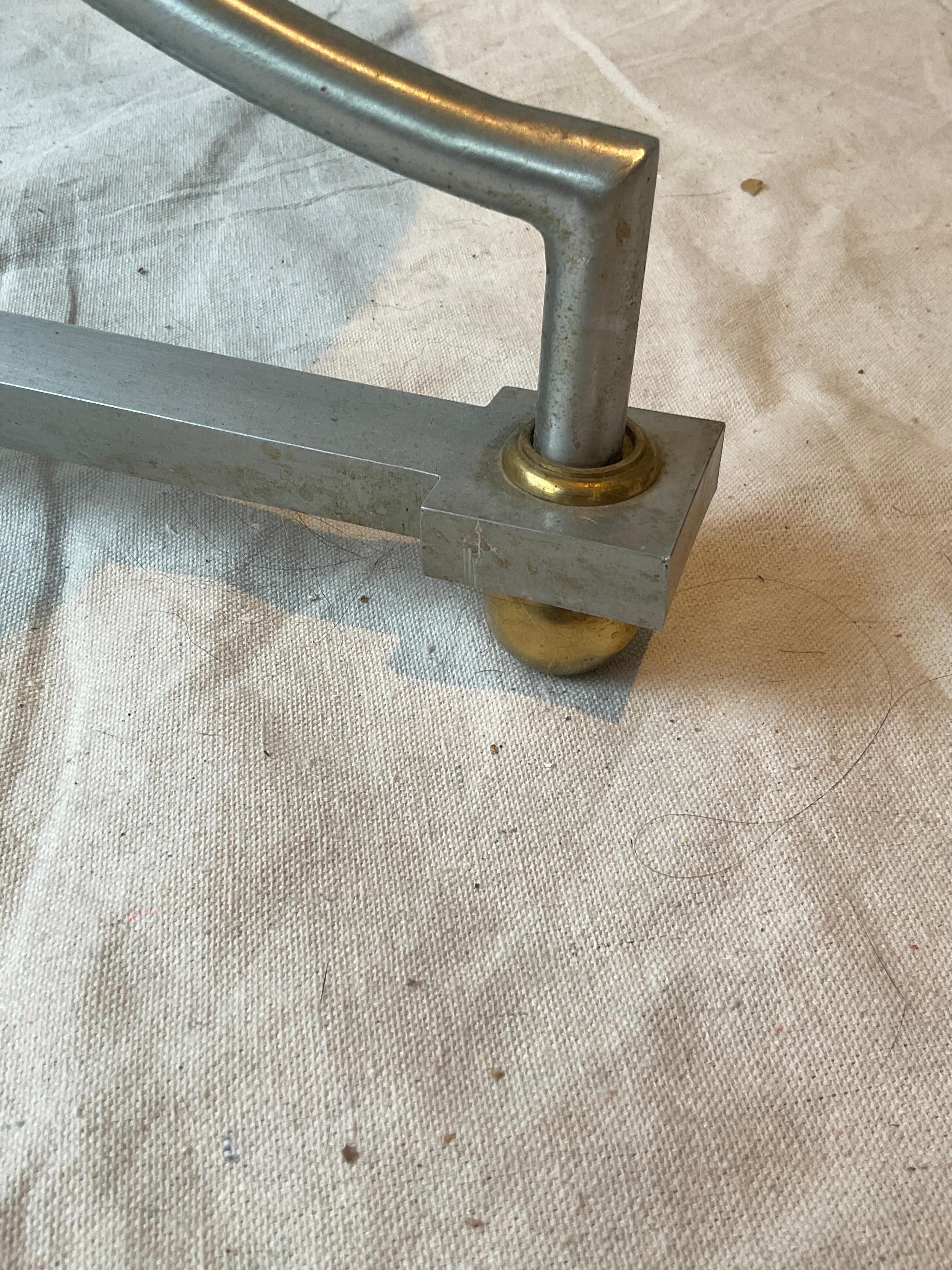 1980s Italian Gueridon Steel And Marble Top Table For Sale 3