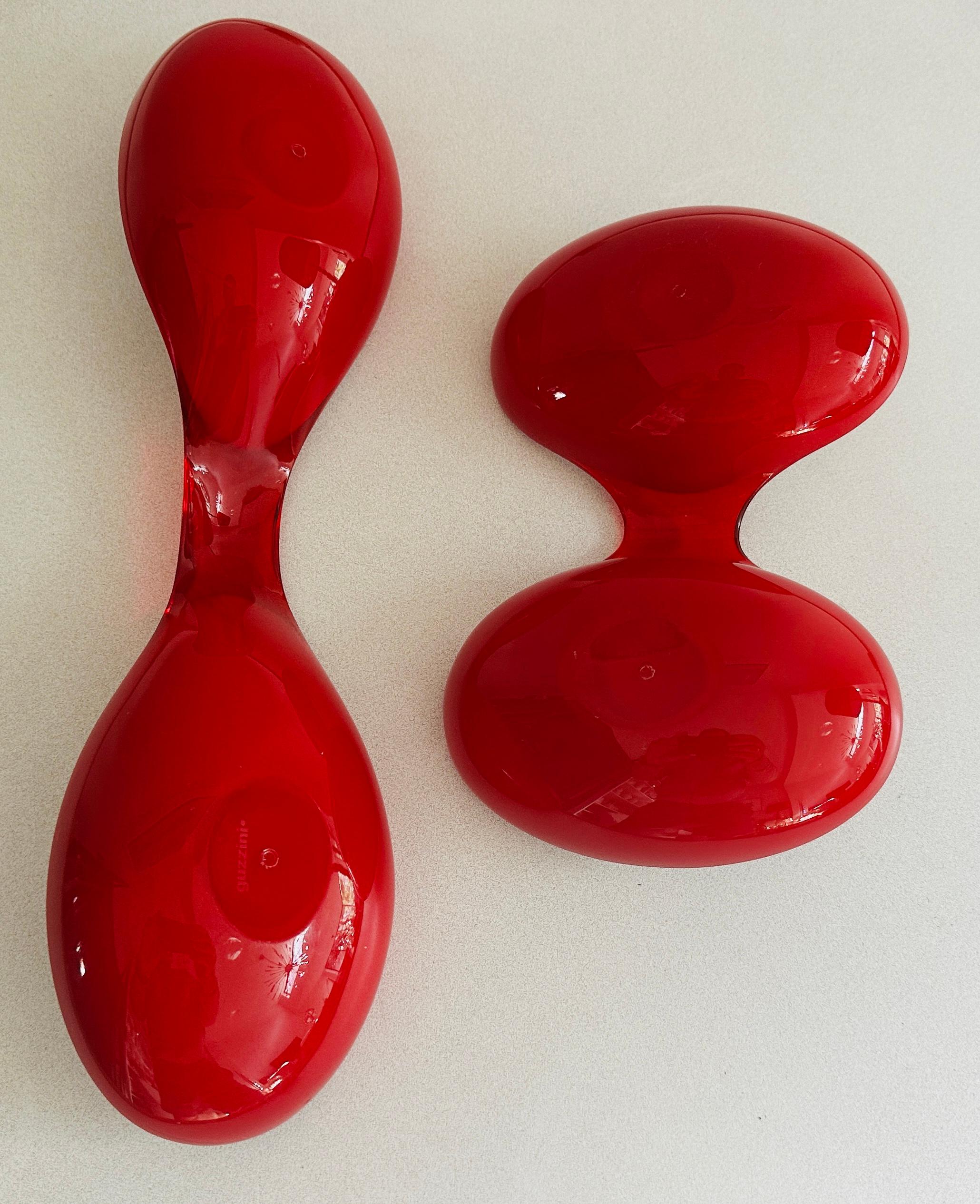 1980 Italian Guzzini Lab Interlocking Red & White Platter inc Original Box en vente 3