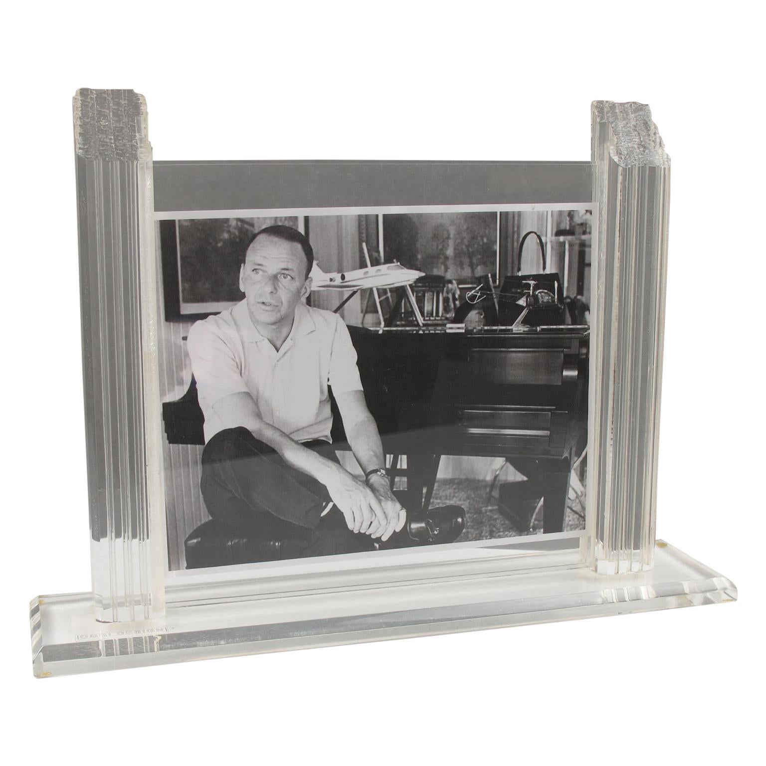 1980s Italian Lucite Large Picture Frame For Sale at 1stdibs