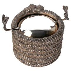 1980s Italian Metal Ashtray in the Form of a Rope