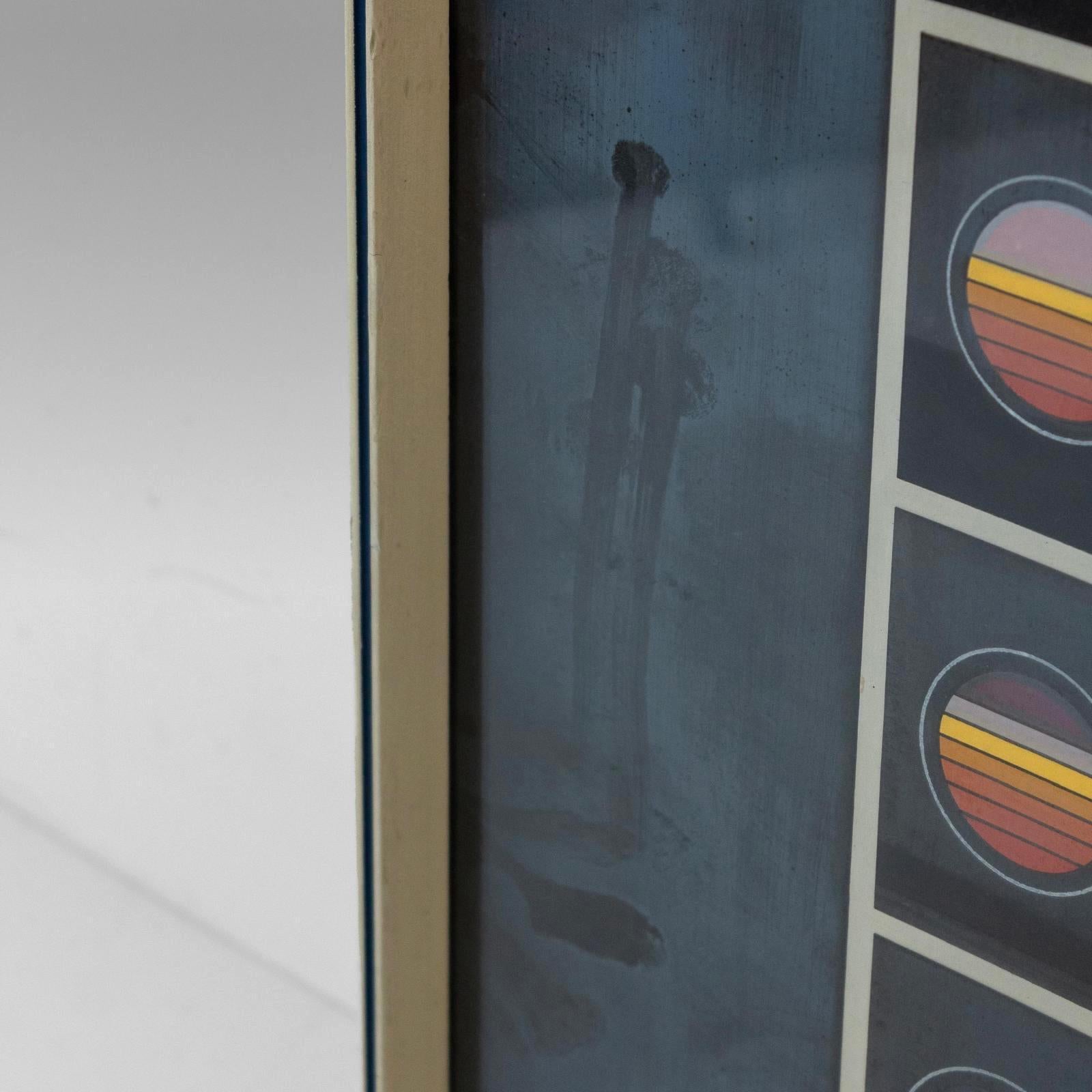 Affiche lithographique d'art moderne italien des années 1980 créée par Angela Trapani Bon état - En vente à Ceglie Messapica, IT