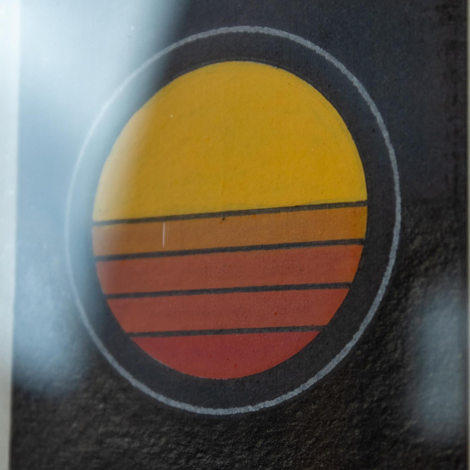 Affiche lithographique d'art moderne italien des années 1980 créée par Angela Trapani en vente 1