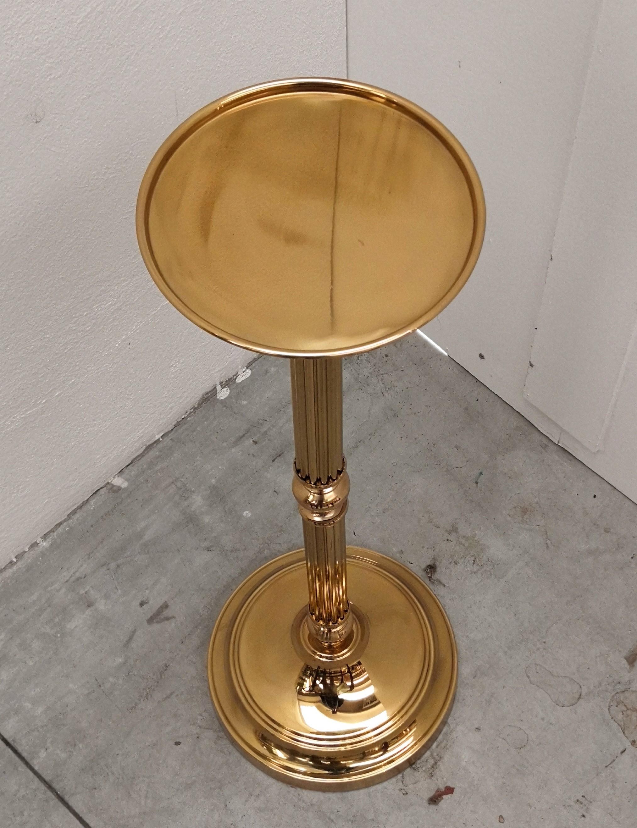 20th Century 1980s Italian Modern Regency Neoclassical Brass Pedestal, Flower Pot Stand