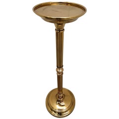 1980s Italian Modern Regency Neoclassical Brass Pedestal, Flower Pot Stand