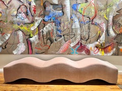 Italienische Mohair-Kräuselbank von Laurinda Spear aus den 1980er Jahren