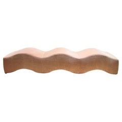 1980’s Italian mohair ripple bench by Laurinda Spear