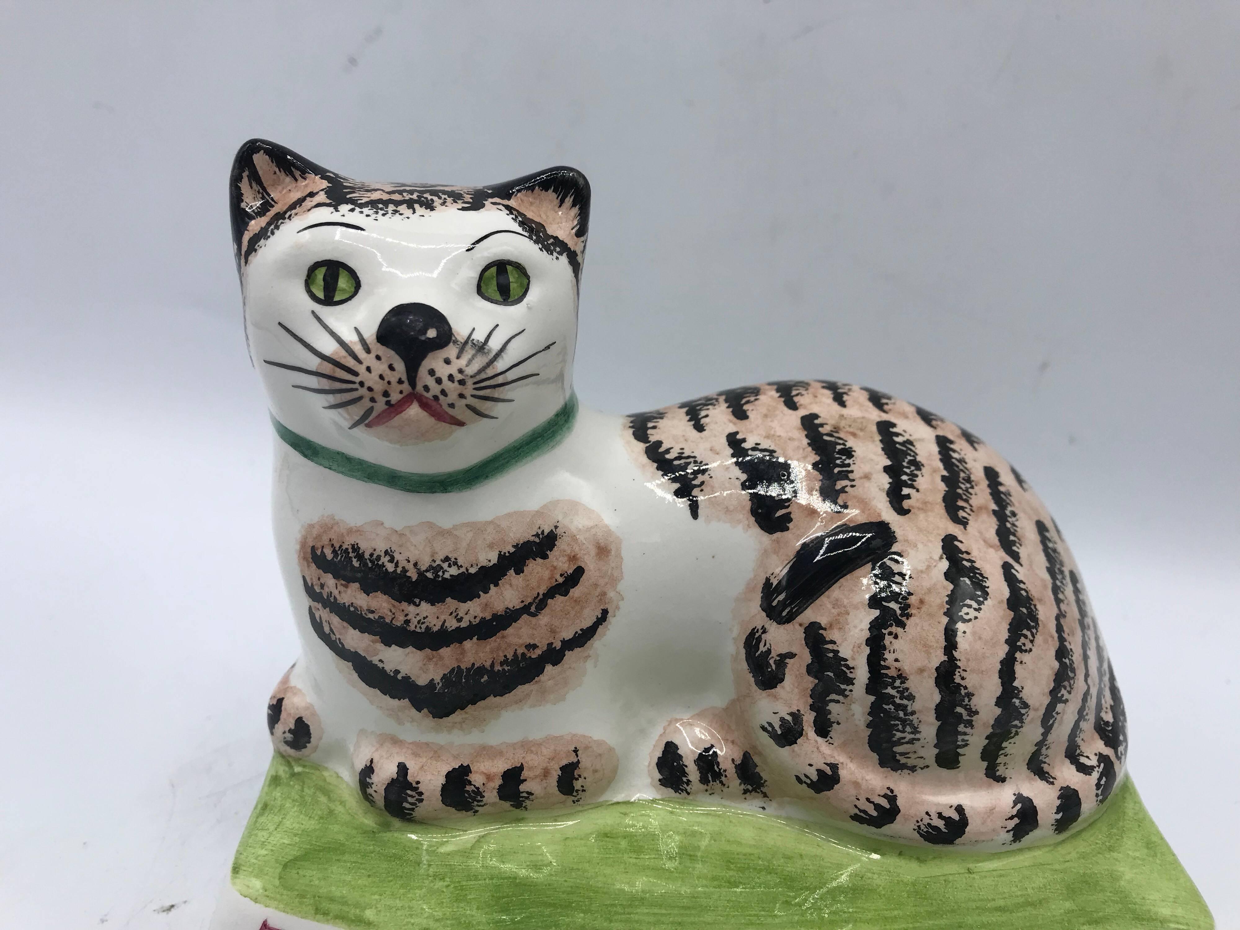 1980s Italian Mottahedeh Cat Sculpture 1