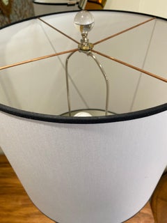 1980s Italian Multi-Color Green Striped Lucite Lamp