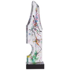 1980s Italian Murano Glass Multi-Color Sculpture