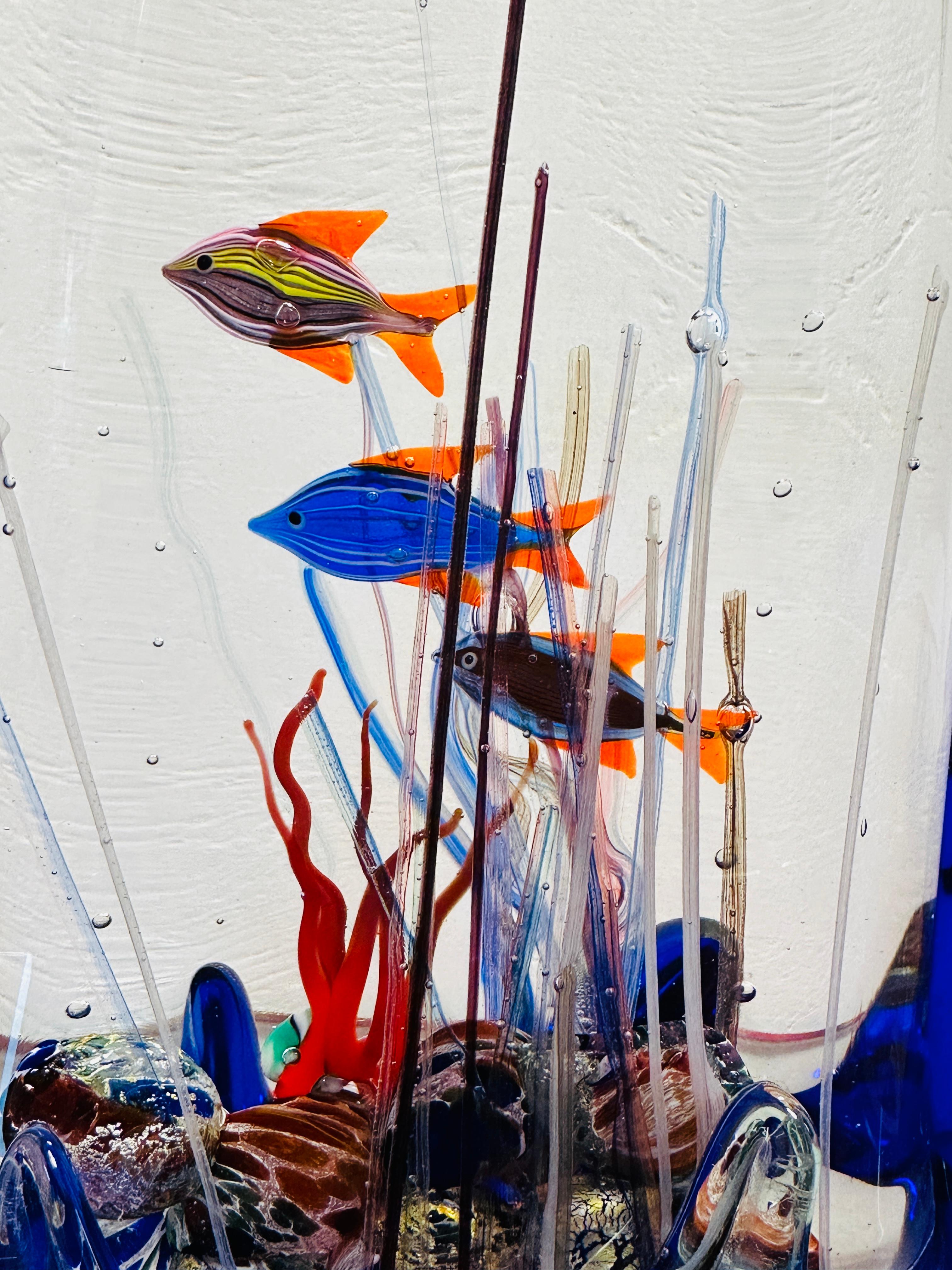 Acquario in vetro soffiato a mano di Murano degli anni '80 di Studio A Murano in vendita 4
