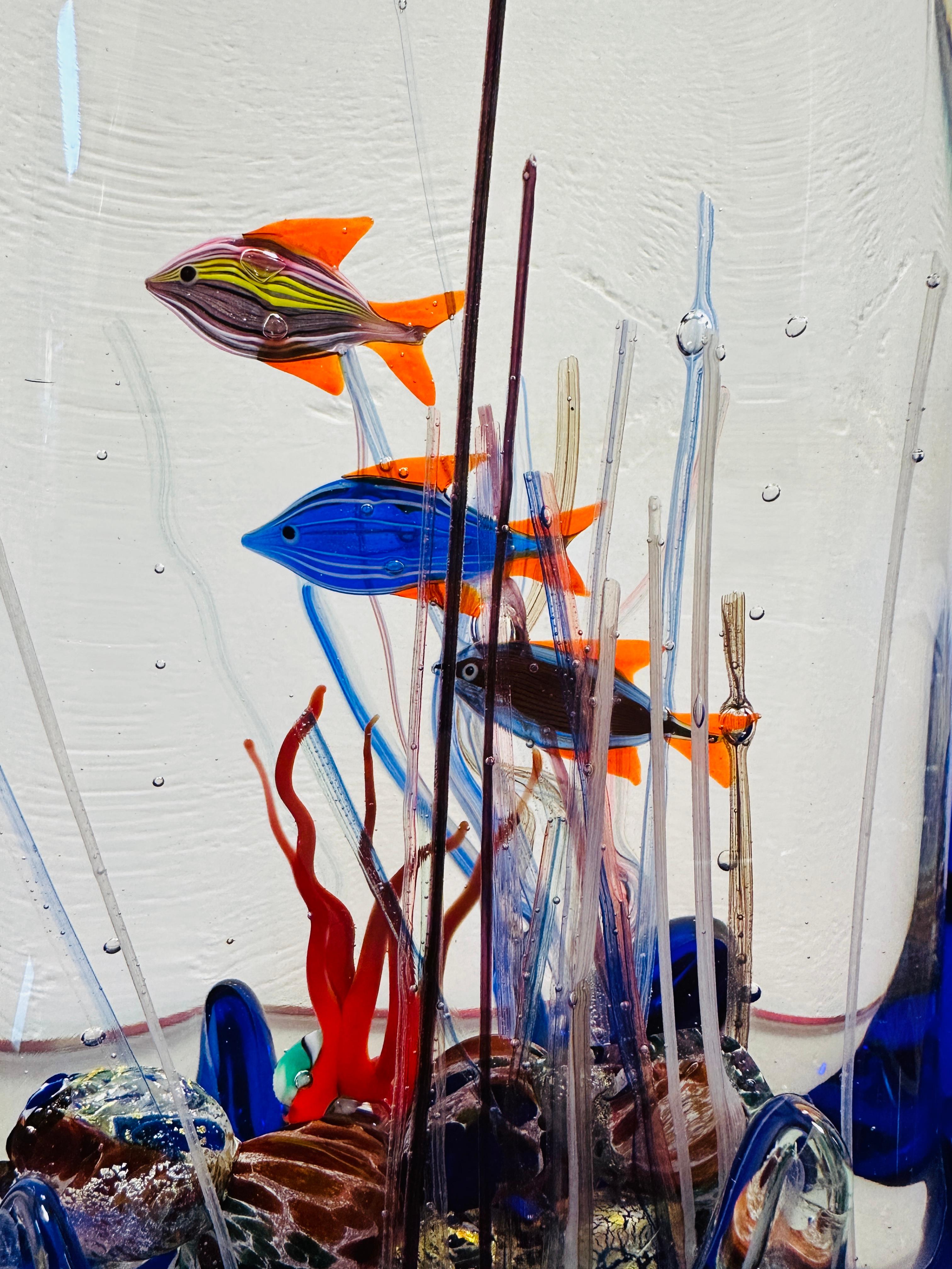 Acquario in vetro soffiato a mano di Murano degli anni '80 di Studio A Murano in vendita 6