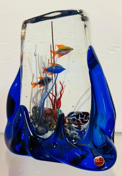 Contemporary Chinese Glass Fish Aquarium in the style of Glass Studio Murano