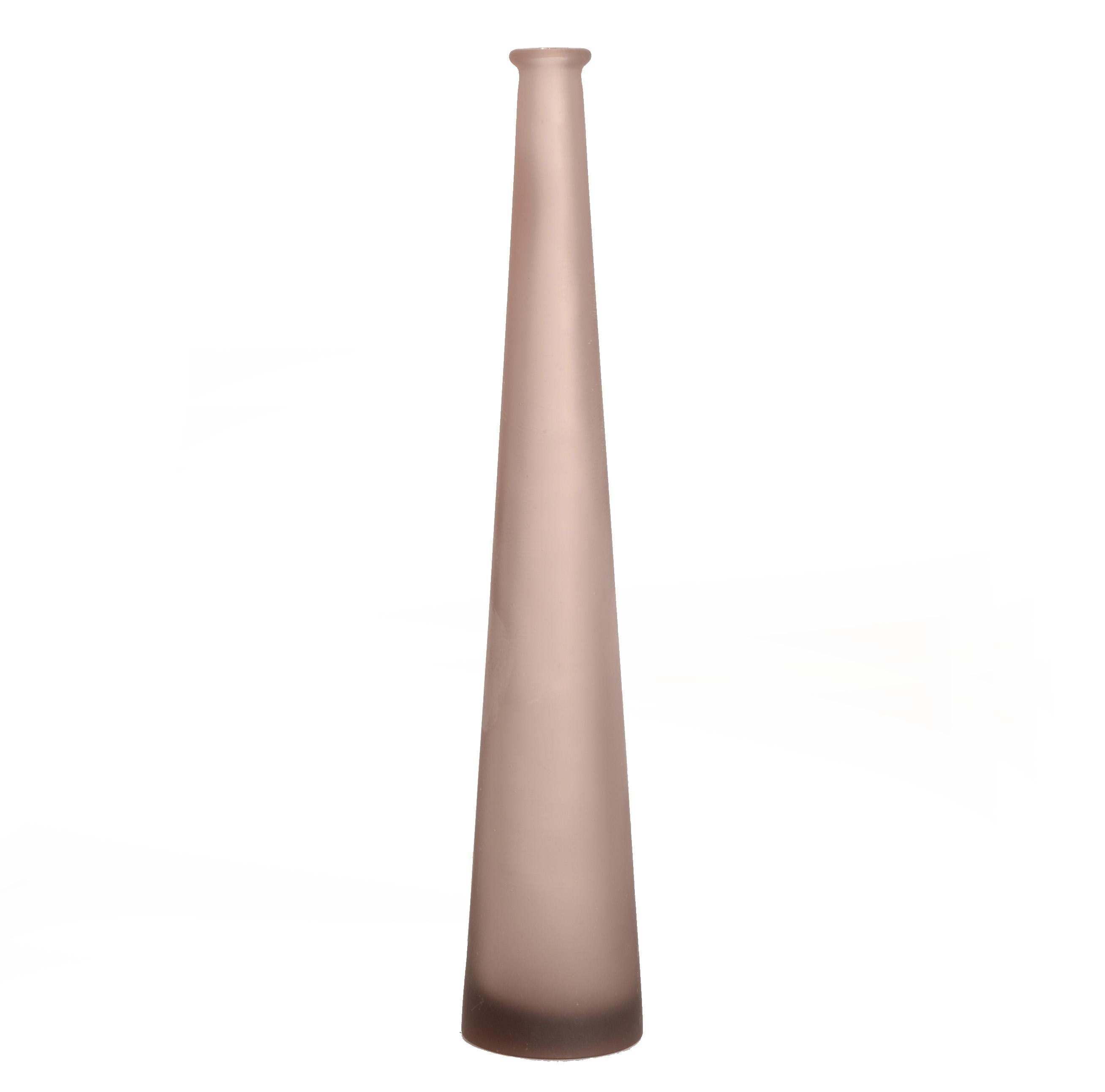 Vaso di vetro a forma di grano Scavo, lavanda pallida, anni '80, italiano, Mid-Century Modern in vendita 3