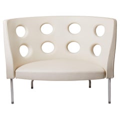 Paolo Rizzatto for Alias Flexus Collection White Leather Settee, Italy 1980s
