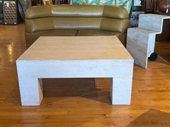 1980’s Italian Parsons Travertine Coffee Table