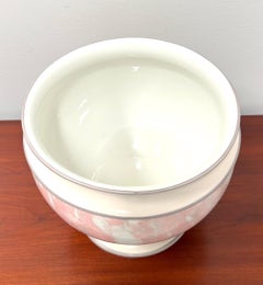 1980's Italian Porcelain Large Footed Centerpiece Bowl