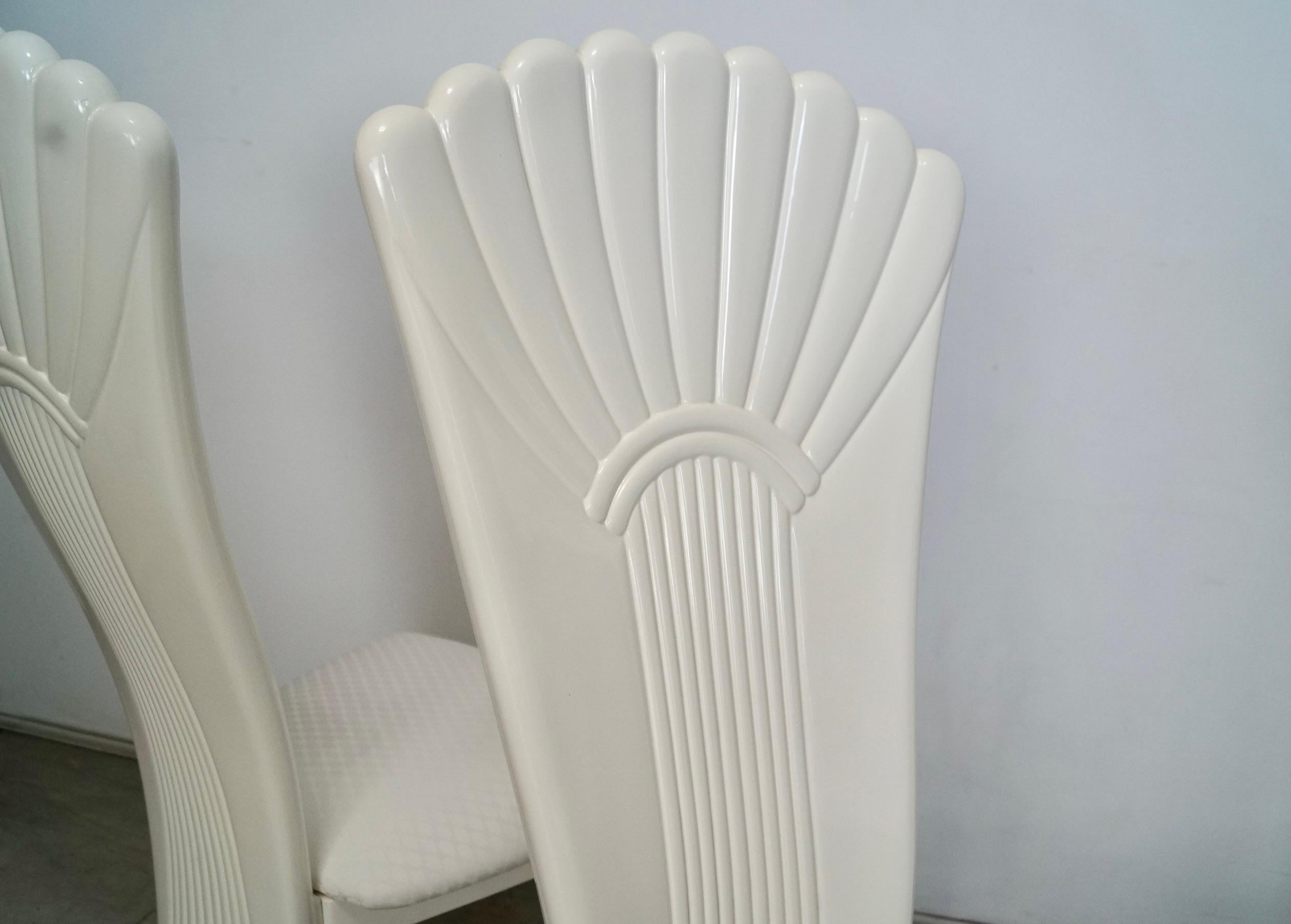 1980's Italienische Postmoderne Art Deco Najarian Esszimmerstühle - Satz von 3 im Angebot 4