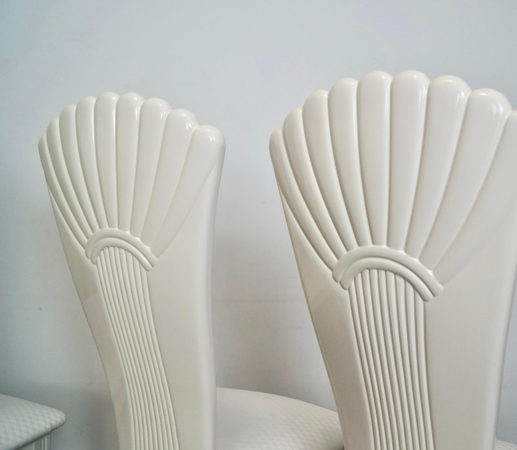 1980's Italian Postmodern Art Deco Najarian Dining Chairs - Set of 3 For Sale 5
