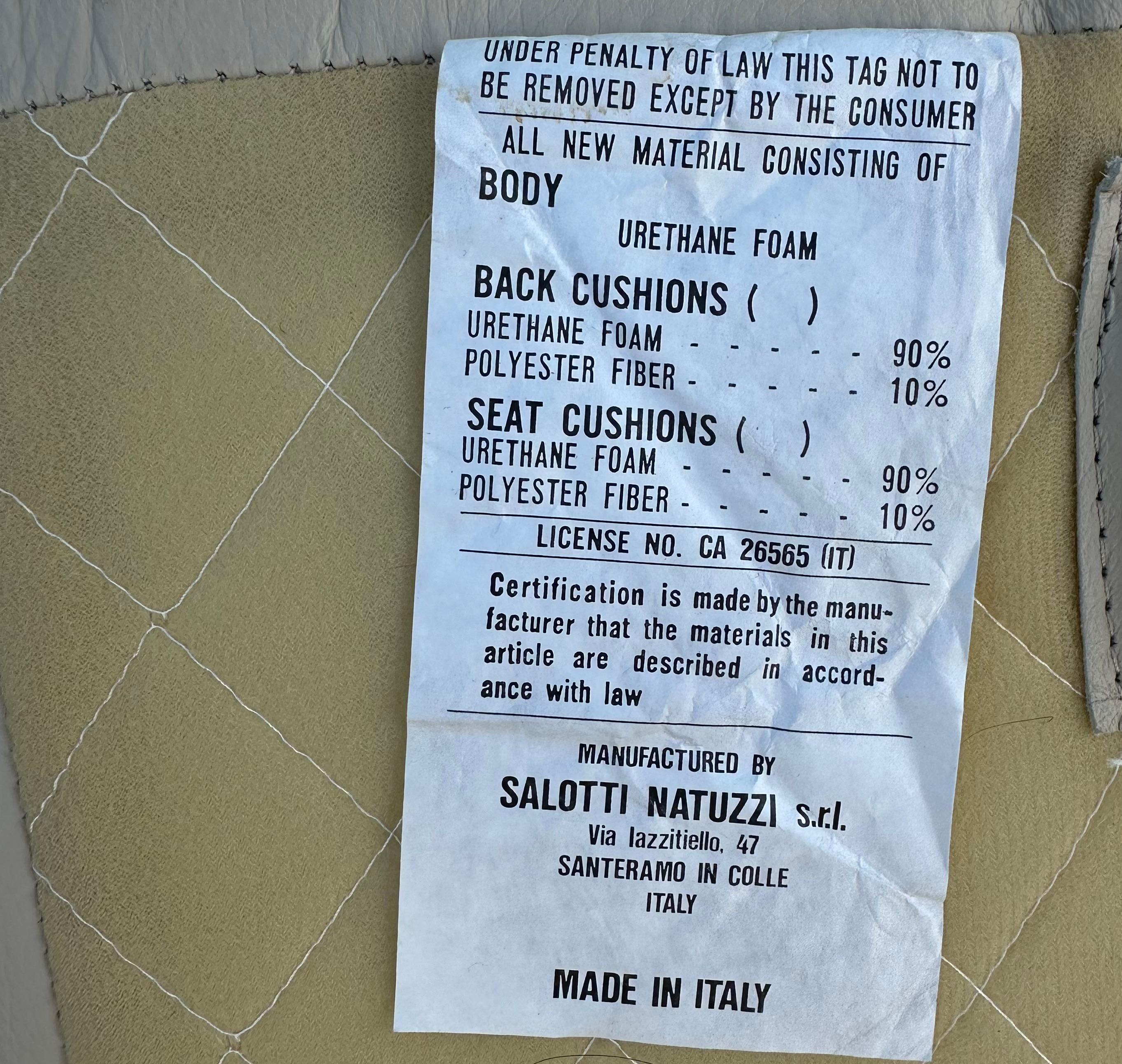 Modèle modulaire beige post-moderne italien de 3 pièces sectionnel Salotti Natuzzi des années 1980 en vente 12