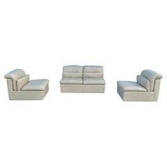 Modularer 3-teiliger italienischer Kommodenschrank von Salotti Natuzzi, Postmodern in Beige, 1980er Jahre