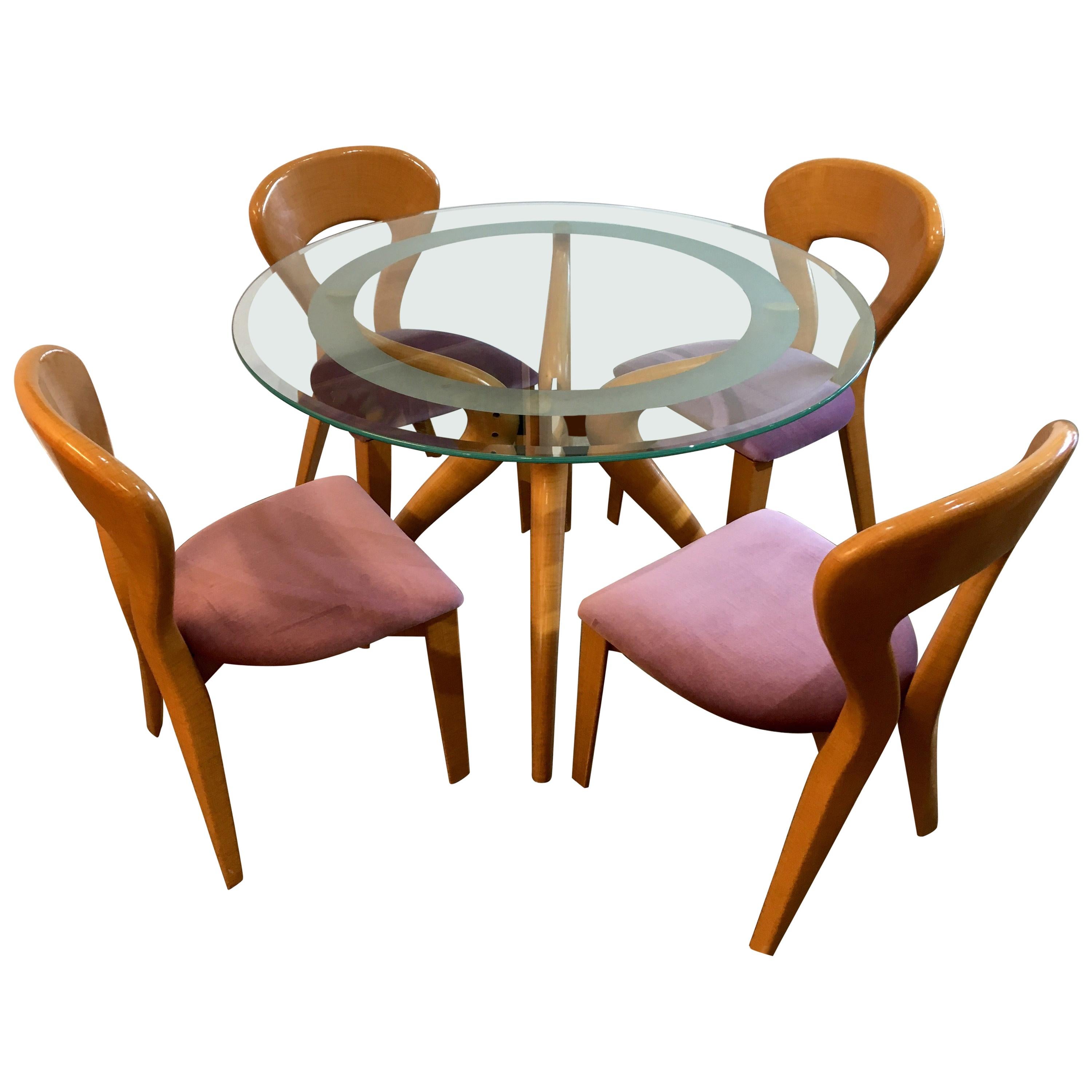 1980s Italian Sculptural Dining Suite For Sale
