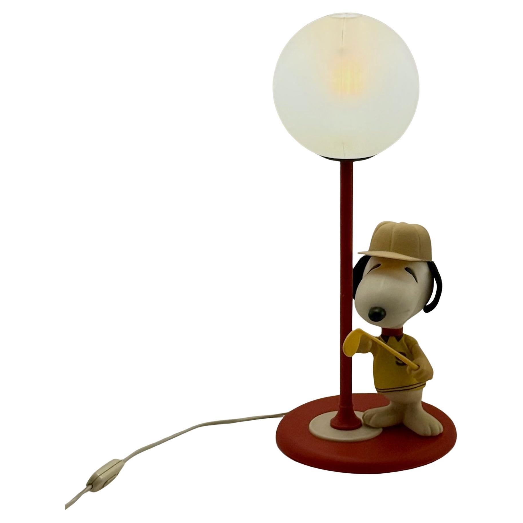1980s Italian Snoopy Character Table Lamp by NLiZ Nuova Linea Zero For Sale