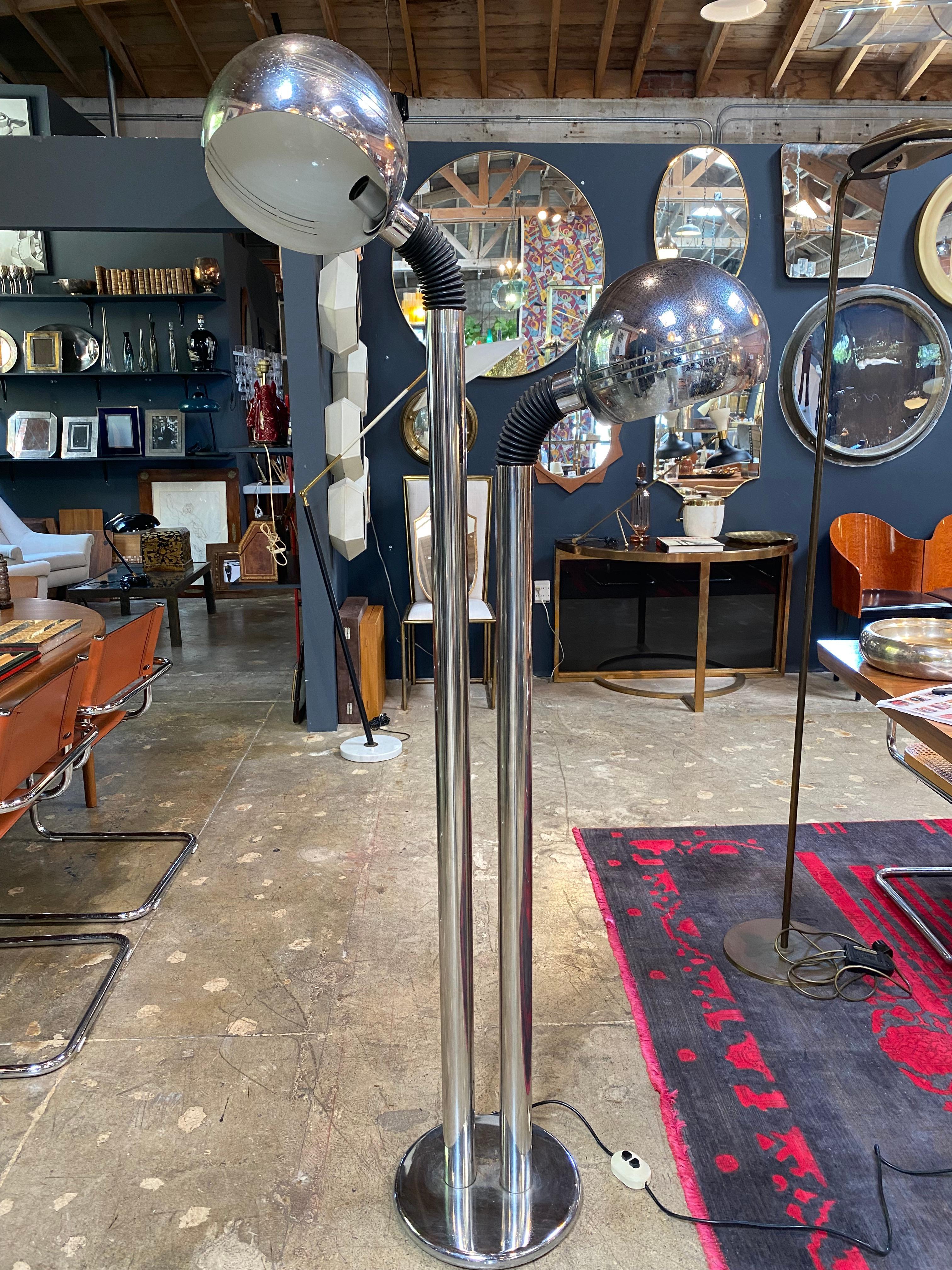 1980s Italian Space Age Adjustable Floor Lamp by Reggiani 1