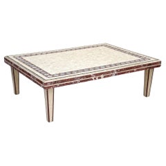Table basse/table basse italienne en travertin/pierre de marbre des années 1980, IT vers 1980