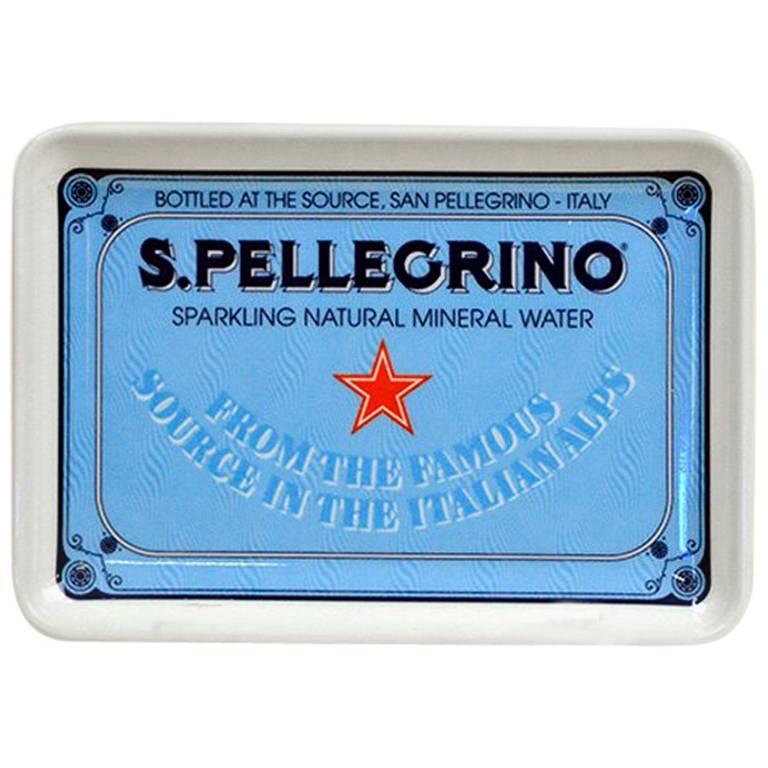 1980s Italian Vintage Plastic San Pellegrino Mineral Water Little Tray For Sale