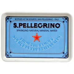 1980s Italian Vintage Plastic San Pellegrino Mineral Water Little Tray