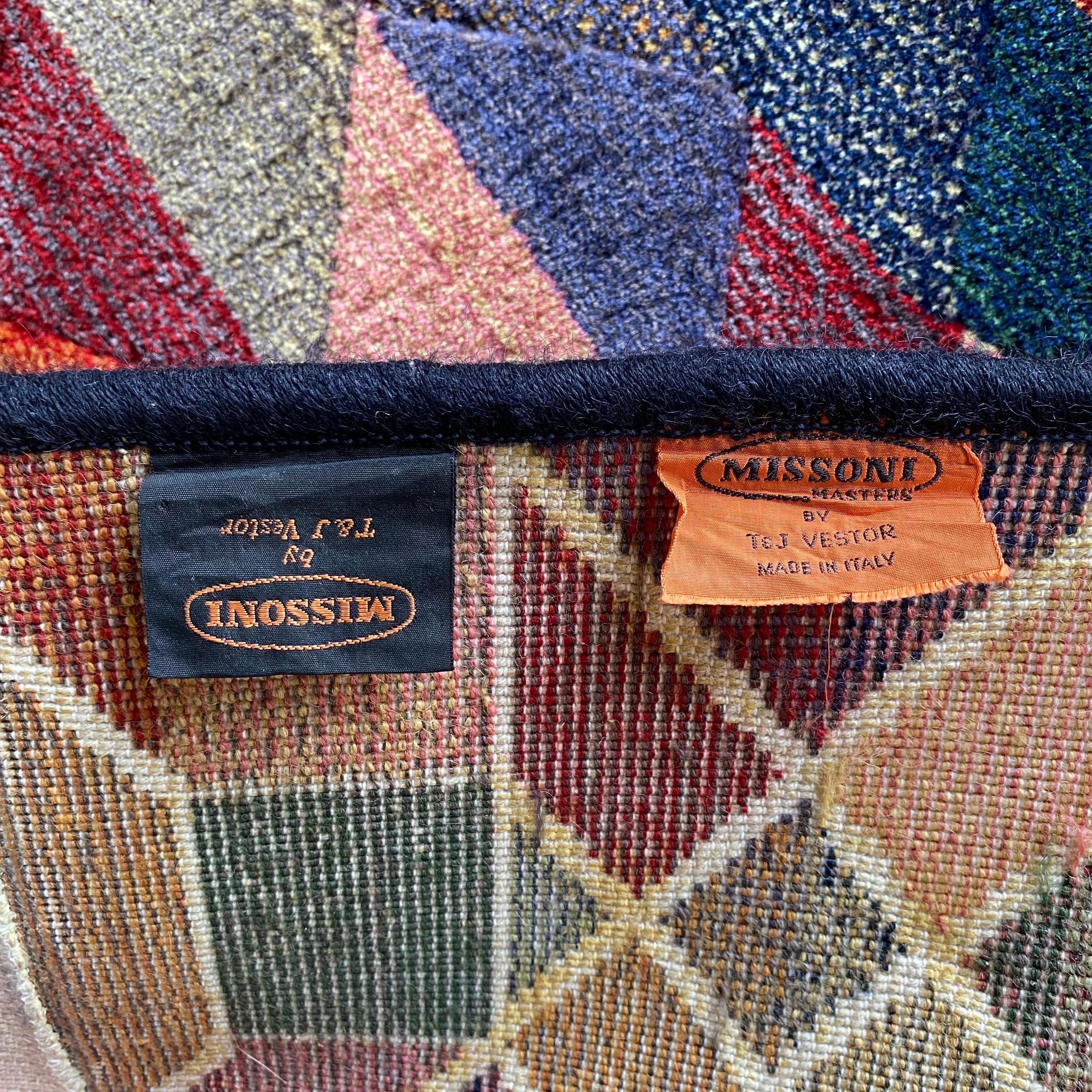 Late 20th Century 1980s Italian Woven Pure Wool 