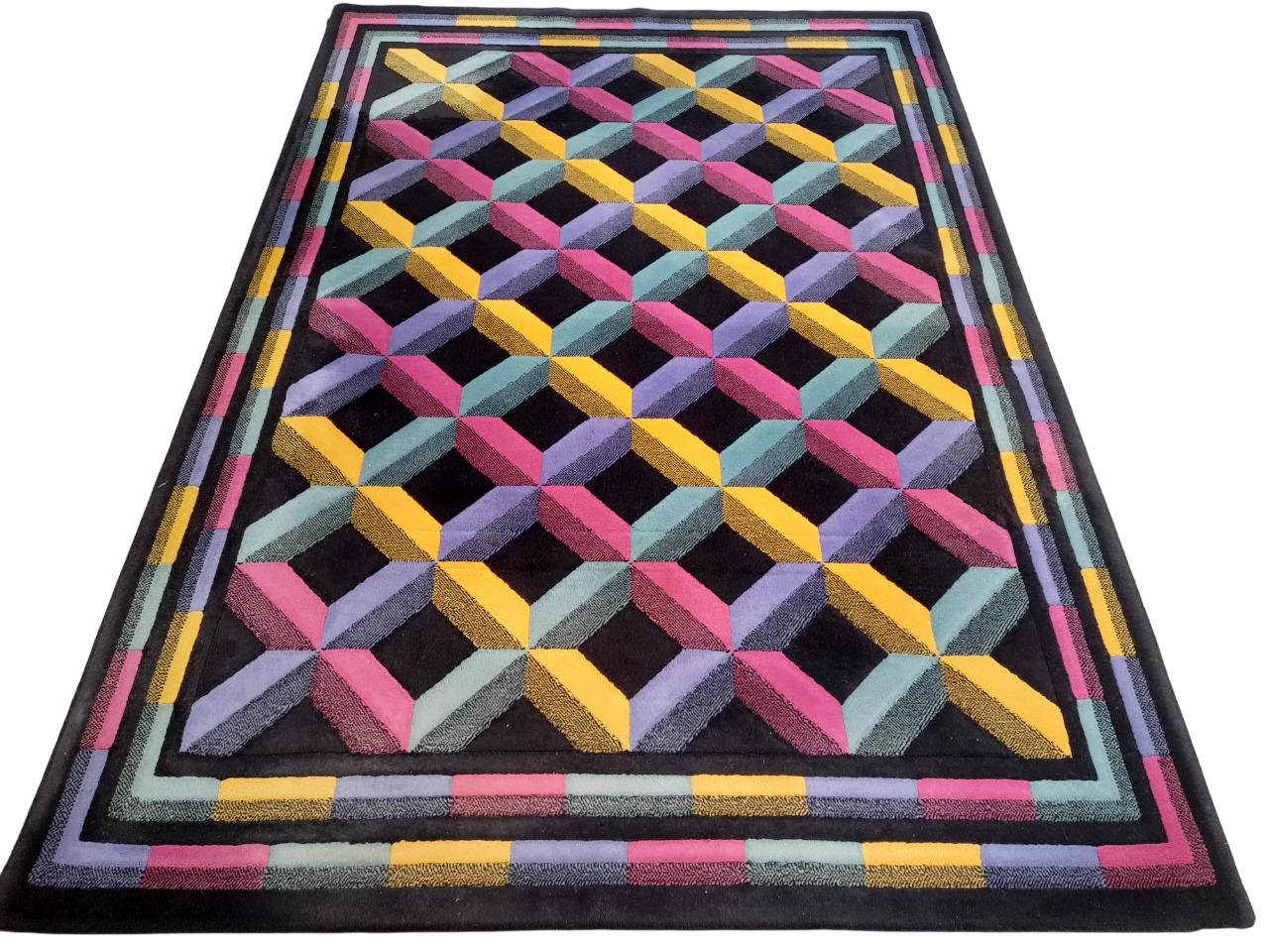 1980s Italian Woven Pure Wool 
