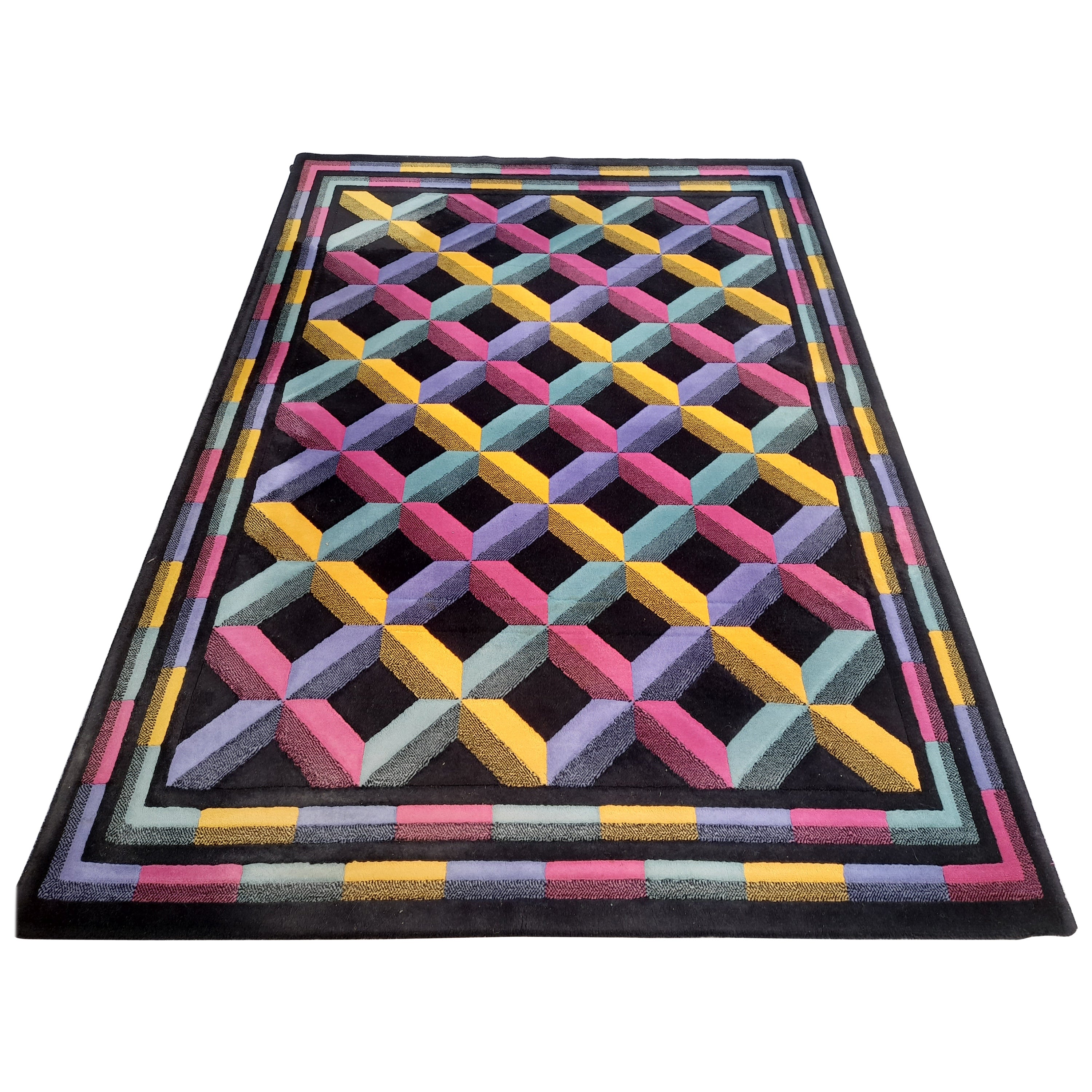 Tappeto italiano anni '80 in pura lana Ottavio Missoni per T&J Vestor