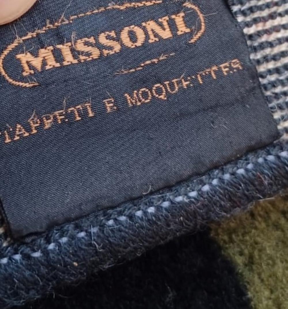 1980s Italian Woven Pure Wool Vintage Rug Ottavio Missoni for T&J Vestor 1