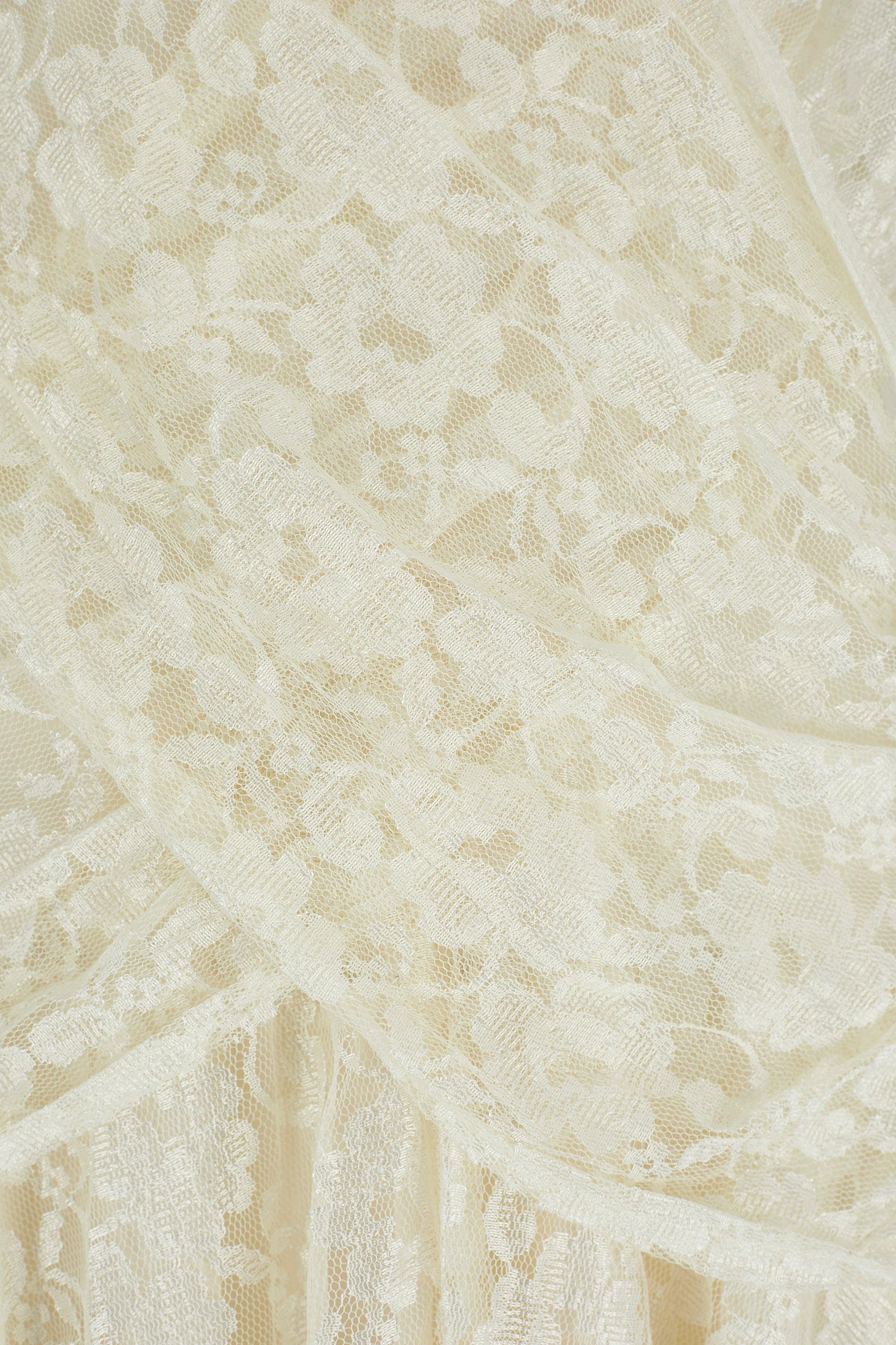 Robe de mariée en dentelle ivoire des années 1980 Excellent état à London, GB