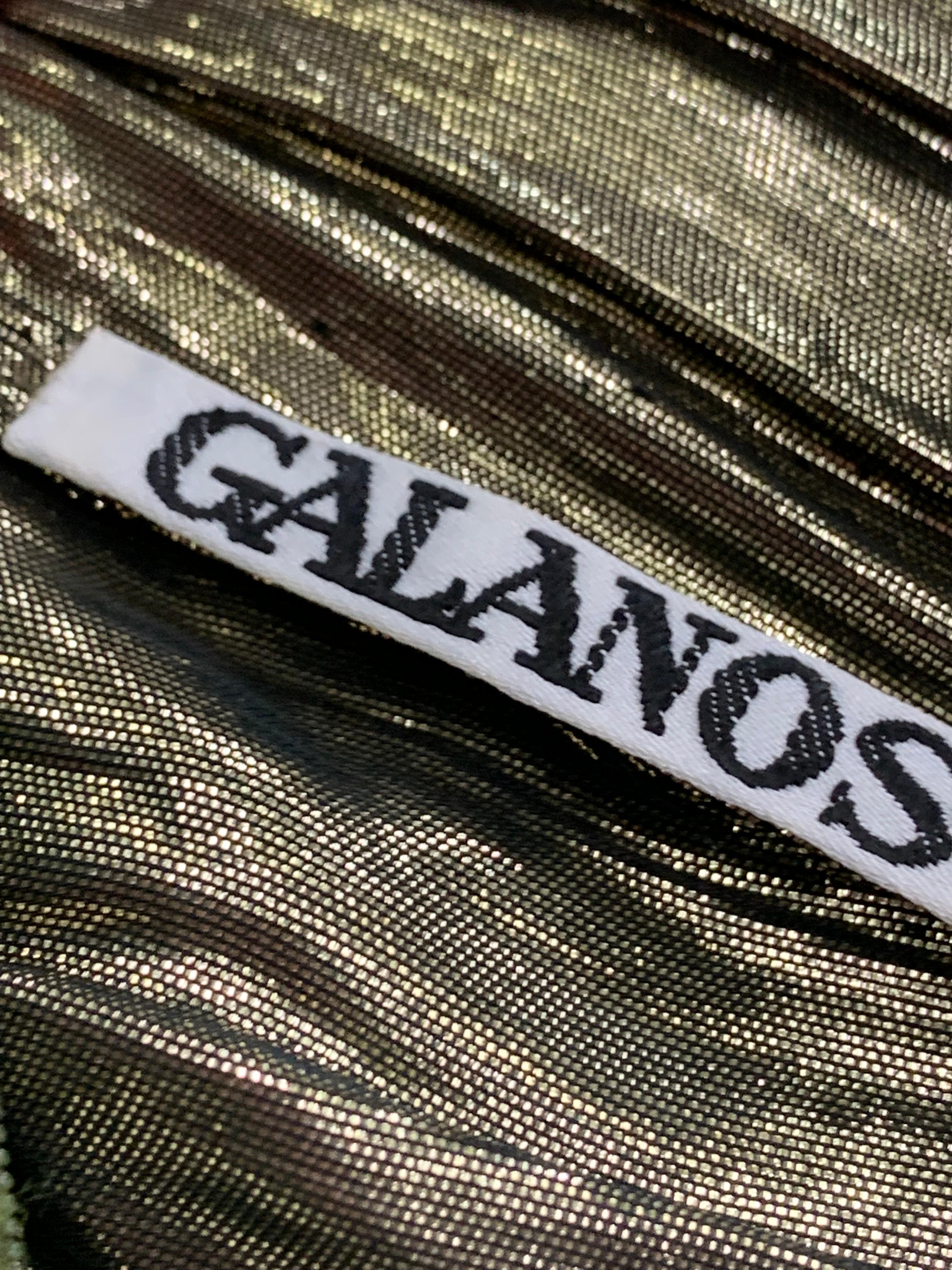 James Galanos - Robe courte en dentelle vert olive avec manches ballons en dentelle transparente, années 1980 en vente 10