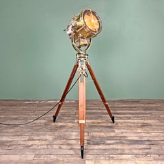 1980's Japanese Brass Industrial Signalling Floor Lamp by Shonan Kosakusho 20cm