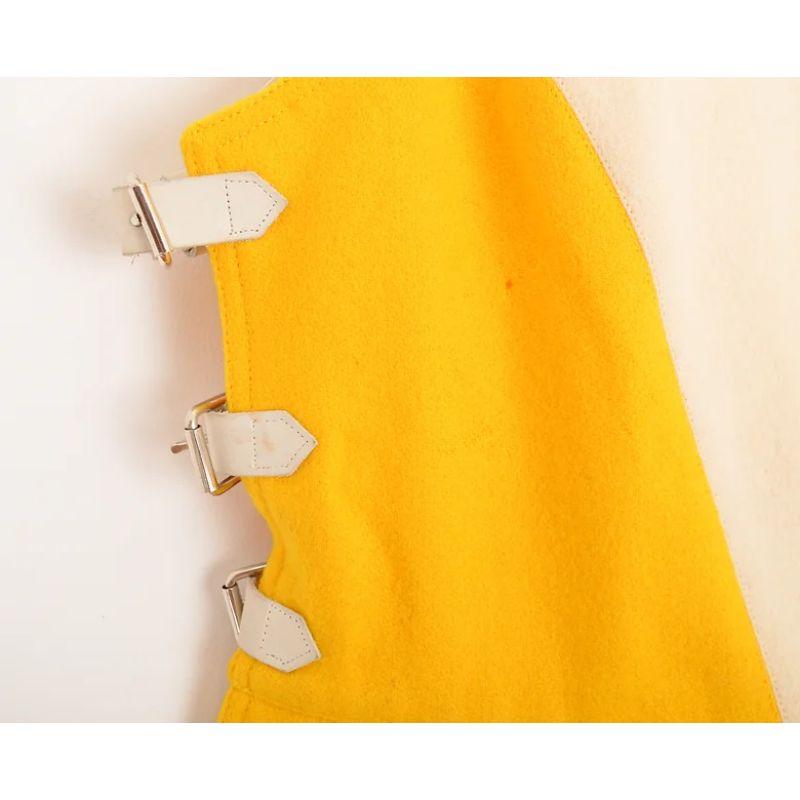 White 1980's Jean Charles De Castelbajac Haute Couture Yellow Wool Tunic For Sale