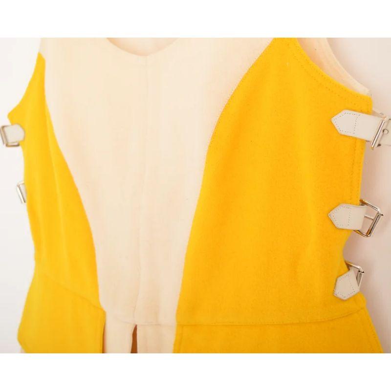 Women's or Men's 1980's Jean Charles De Castelbajac Haute Couture Yellow Wool Tunic For Sale