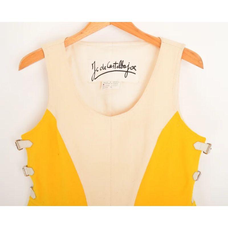 1980's Jean Charles De Castelbajac Haute Couture Yellow Wool Tunic For Sale 2