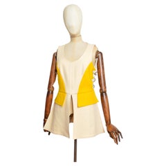 Tunique en laine jaune Jean Charles De Castelbajac Haute Couture des années 1980 - Tabbard