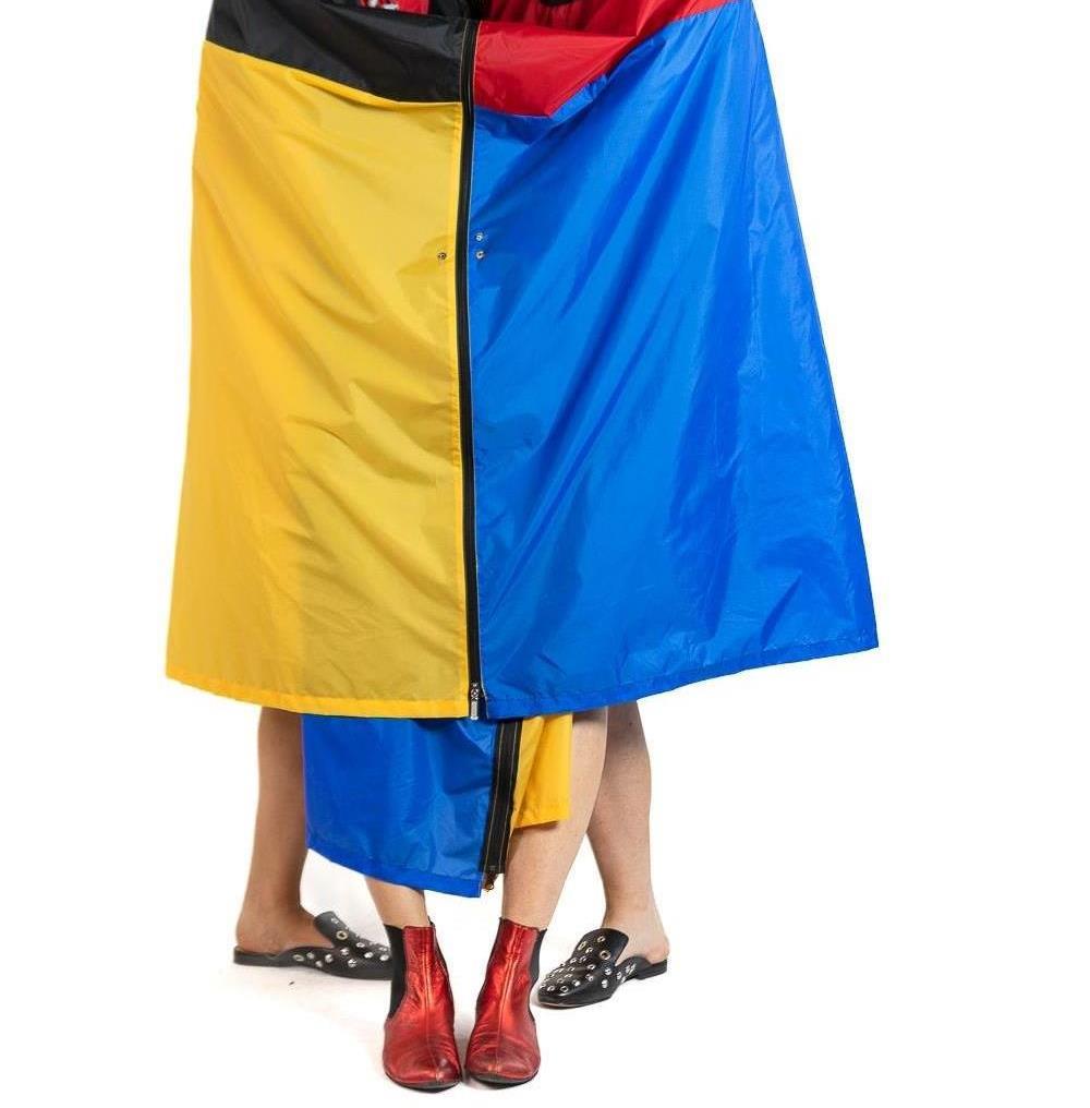 1980s Jean Charles De Castelbajac Primary Colorblocked Plastic Two-Person Poncho 4
