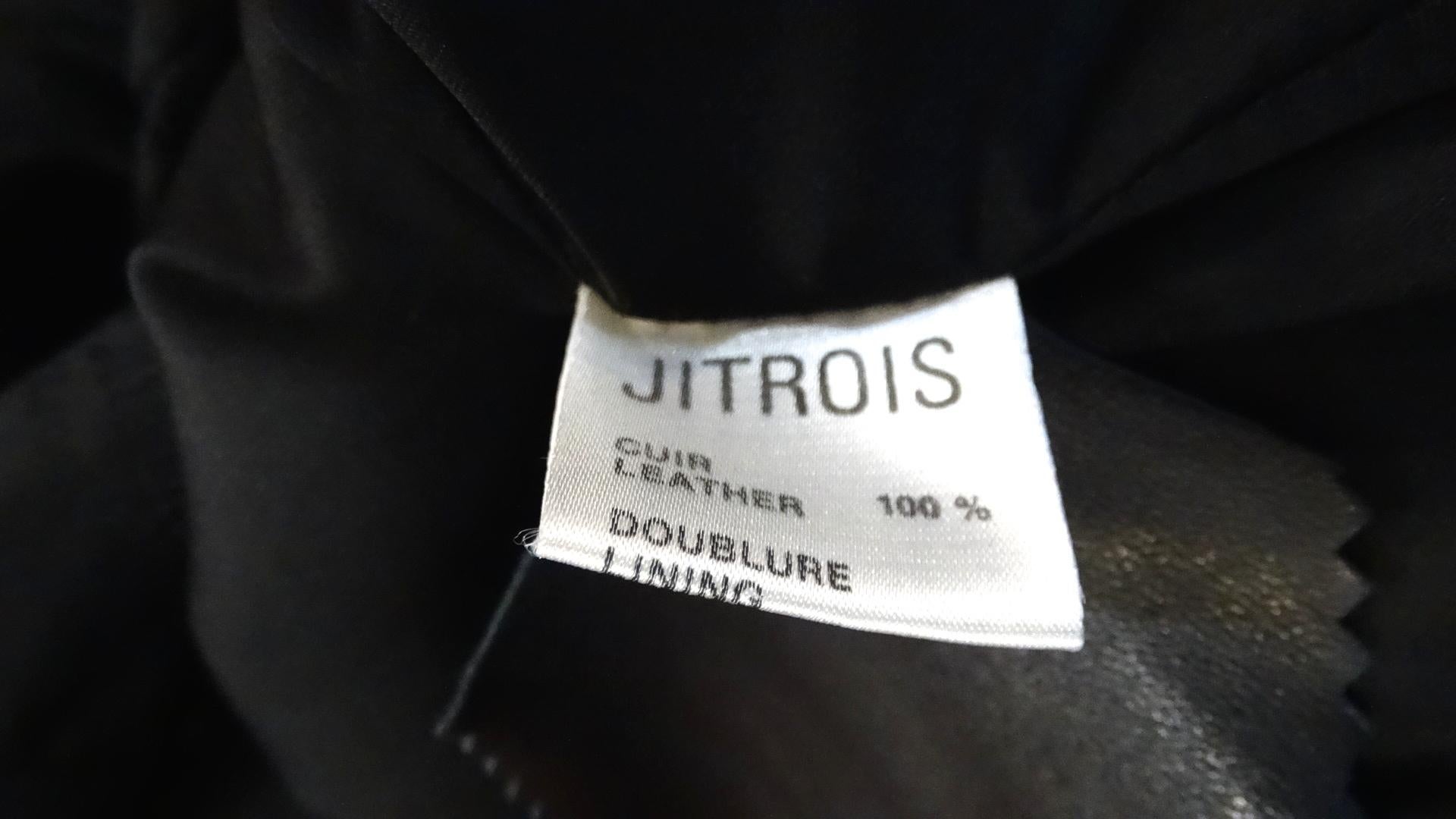 Veste en cuir zébré Jean-Claude Jitrois des années 1980  en vente 14