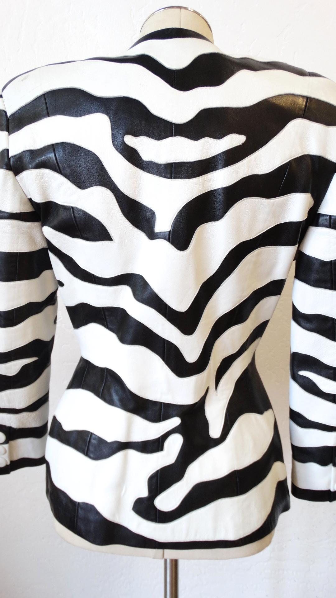 zebra jean jacket